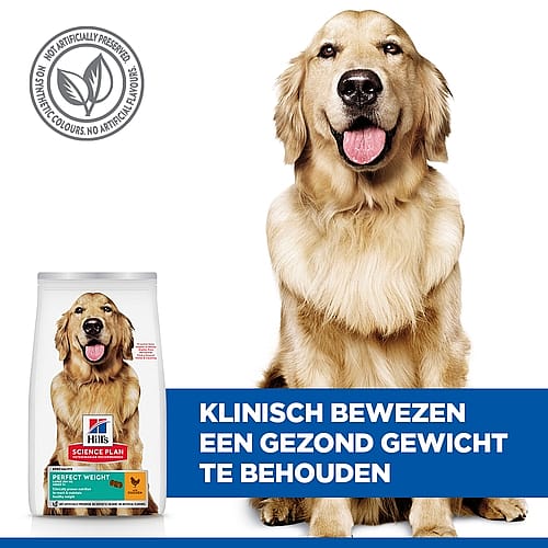 Hill's Science Plan Perfect Weight Large Breed Adult Hondenvoer Kip 12 kg