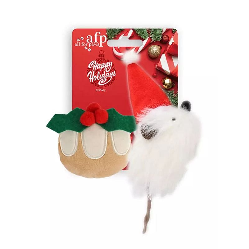 AFP Happy Holidays 2-Pack Mistletoe & Kerstmuis Kerst Kat