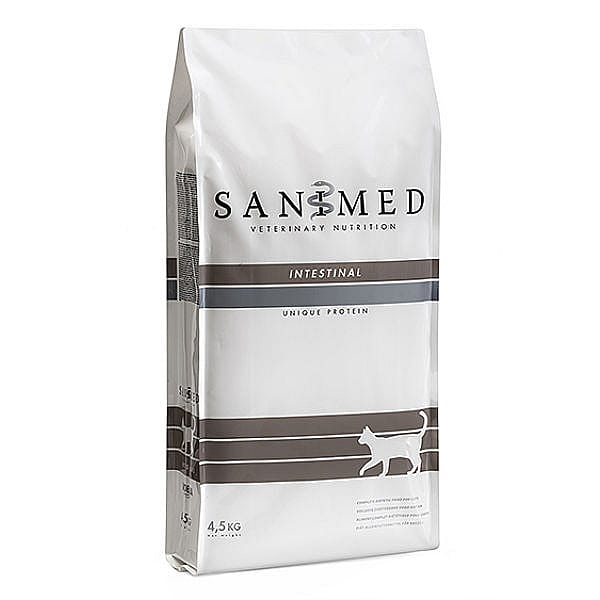 Sanimed Intestinal Kat: Dieetvoer voor Spijsvertering - Hoog Verteerbare Eiwitten - Acute diarree 4.5 kg
