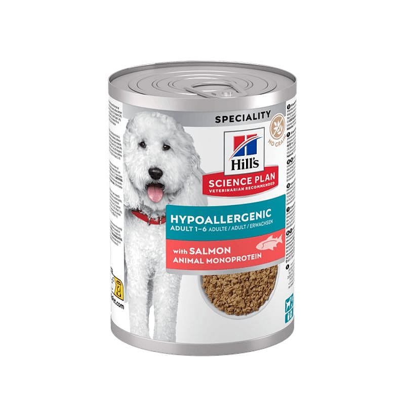 Hill's Science Plan Hypoallergenic Adult Hondenvoer Zalm 12 x 363 gram blikjes