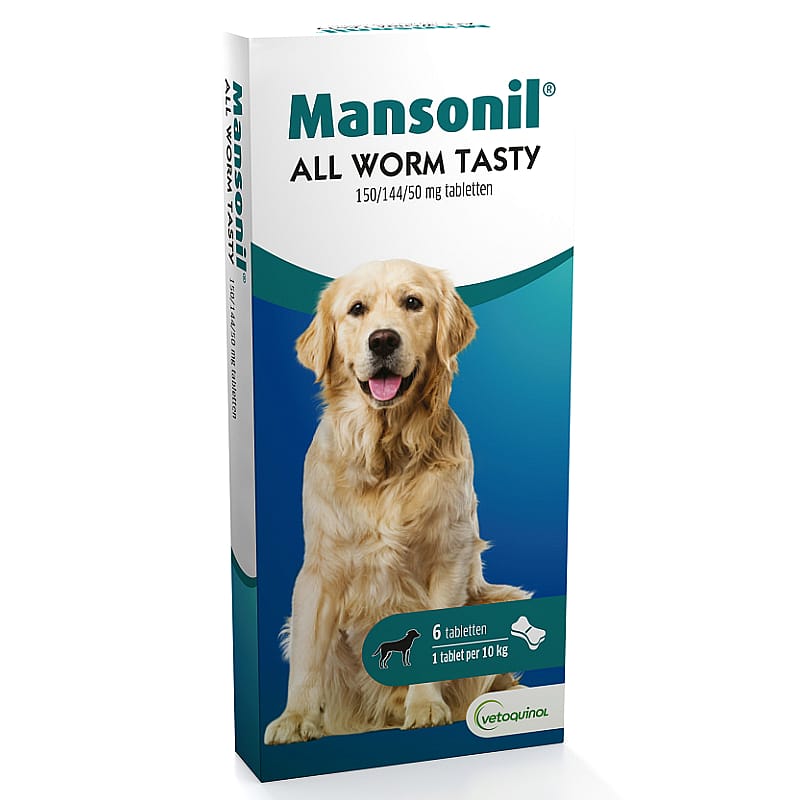 dog medicine, oral treatment, tabletten, Mansonil, all worm tasty