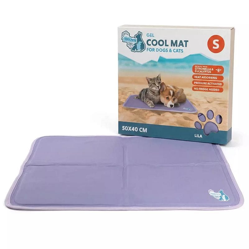 gelmat, katten, hond, mat, lila