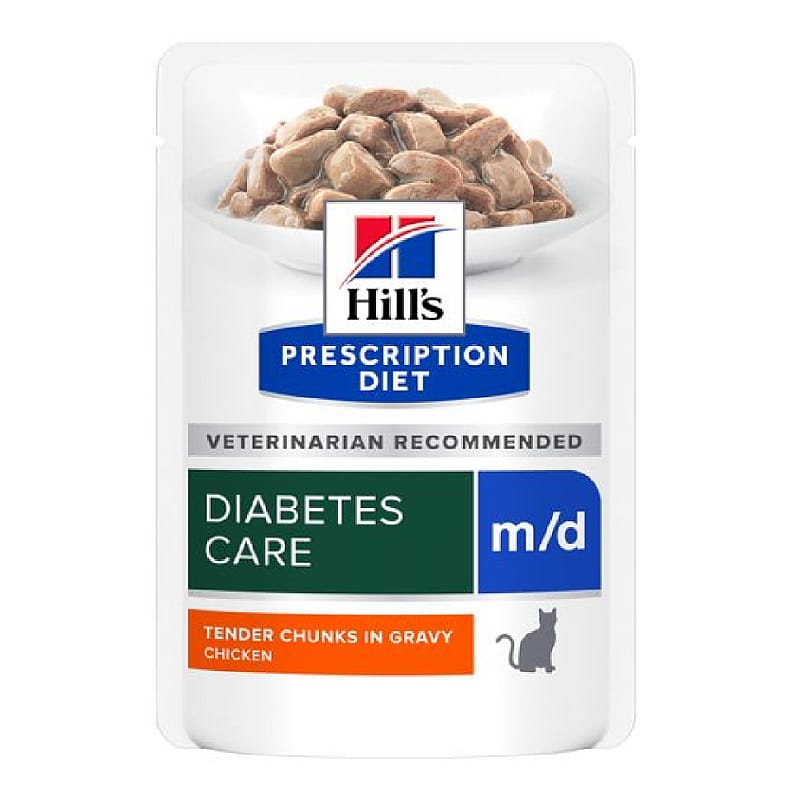 Hill's Prescription Diet MD Diabetes/Weight Management Kattenvoer 12 x 85 gram tender chunks in gravy
