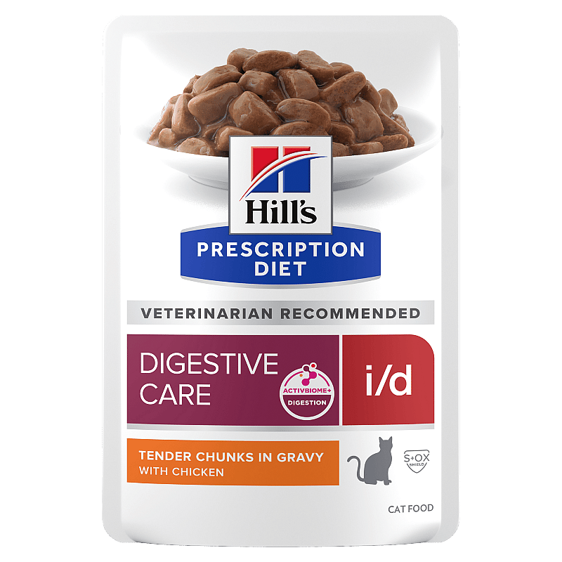 Hill's Prescription Diet ID Digestive Care Kattenvoer 12 x 85 gram maaltijdzakjes kip