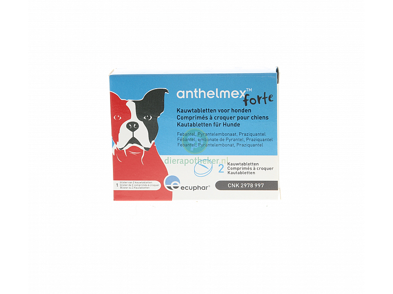 Anthelmex Forte Ecuphar Ontwormingstablet Hond 2 kauwtabletten