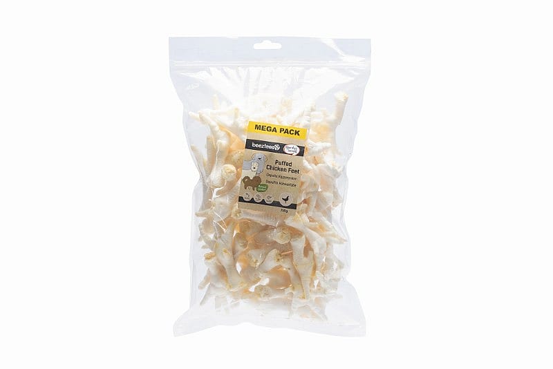 Beeztees Gepofte Kippenpoten Mega Pack Hondensnack 750 gram
