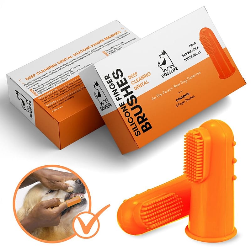 DogsLife Silicone Finger Toothbrushes Hond Kat 5 stuks