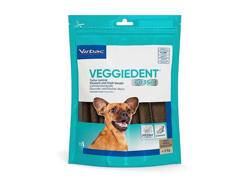Veggiedent Kauwstrips Hond 1 - 5 kg - 15 stuks