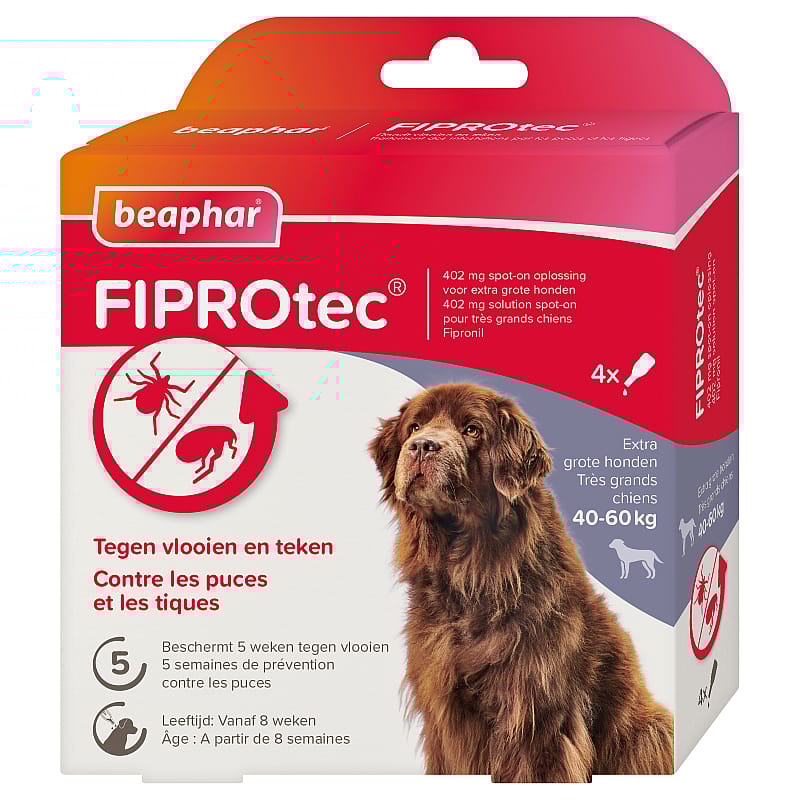 Beaphar Fiprotec Hond 40 - 60 kg 4 pipetten