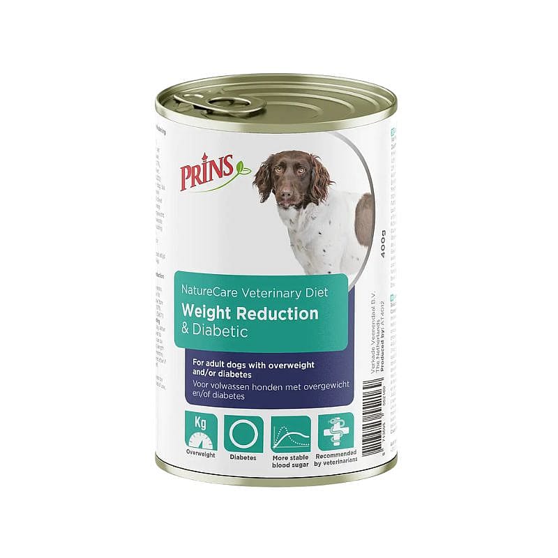 hondenvoer, gewichtsvermindering, diabetisch, blikvoer, NatureCare Veterinary Diet, koekblik, dierenvoer, gewicht, diabetische, hondenvoer