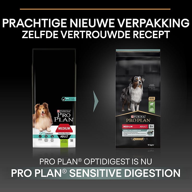 Purina Pro Plan Medium Adult Sensitive Digestion Hondenvoer Lam 14 kg