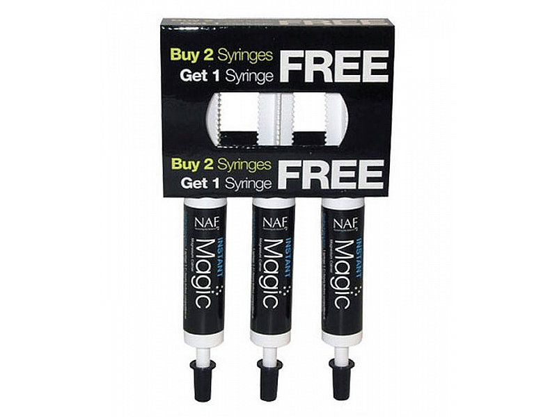 NAF Magic Instant 3 injectoren – Kalmeringspasta met magnesium voor paard en pony