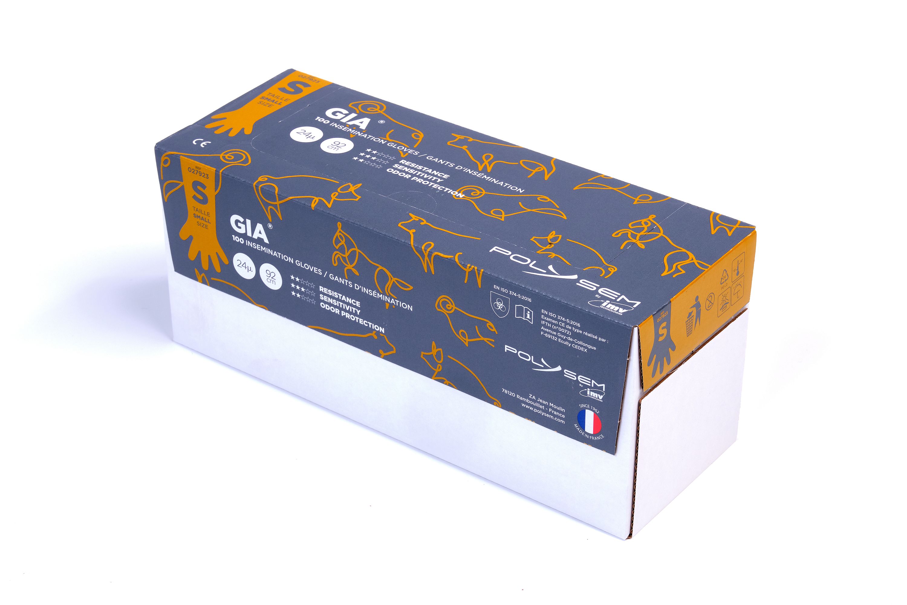 Handschoen Opvoel Vetorange Polysem 100 stuks