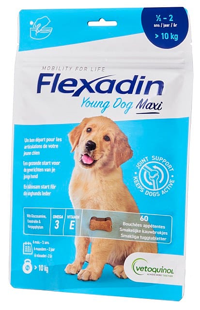 Flexadin Young Dog Maxi - 60 Kauwbrokjes