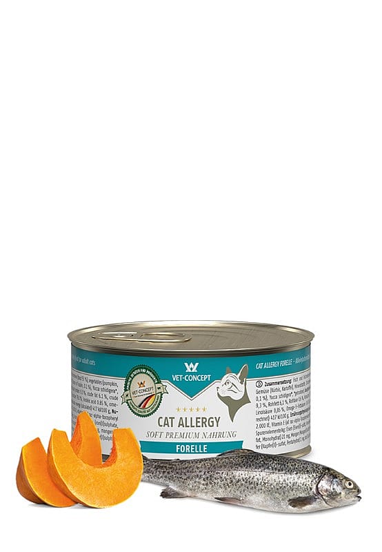 Vet-Concept Cat Allergy Forel Kattenmenu 6 x 100 gram blikjes