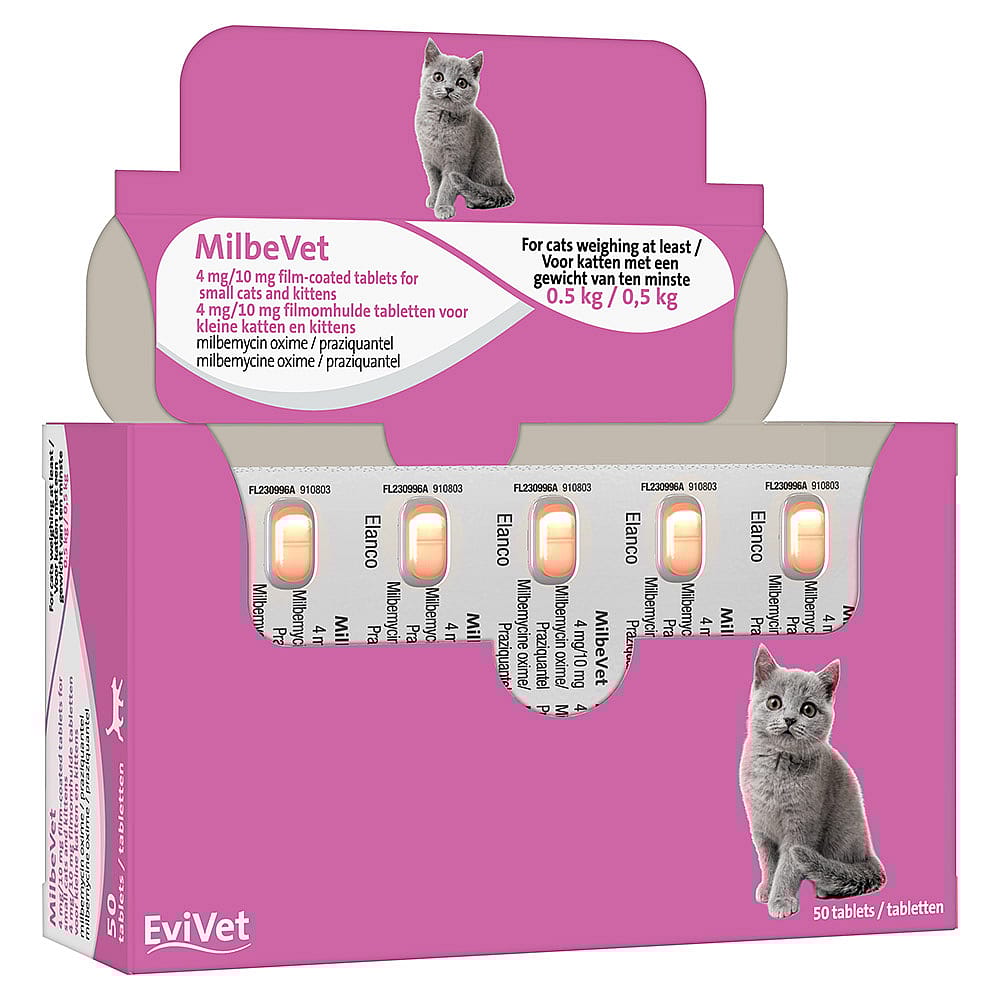 Milbevet FC Tasty Ontwormtablet Kitten/Kleine Kat 50 tabletten