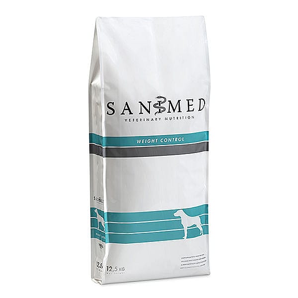 Sanimed Weight Control Hond Dieetvoer: Gewichtsbeheersing - Diabetes - Overgewicht - 100% natuurlijk 12.5 kg