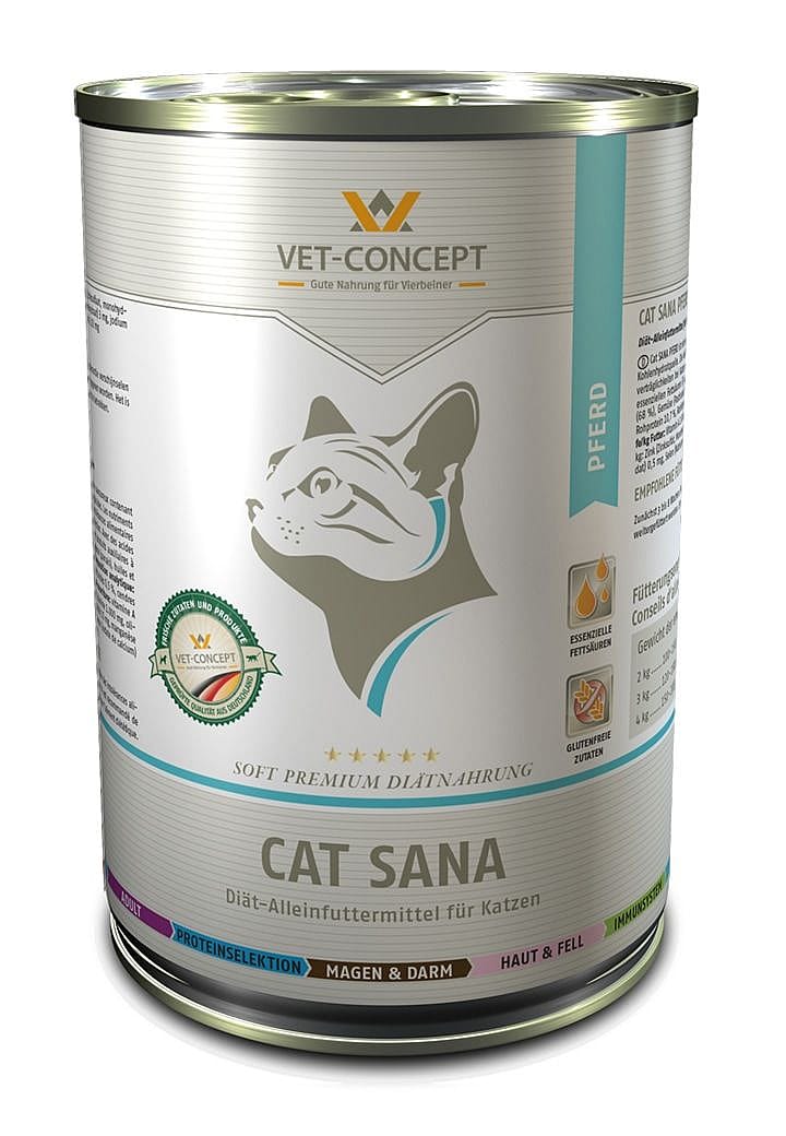 Vet-Concept Sana Paard Kattenvoer 6 x 400 gram blikjes