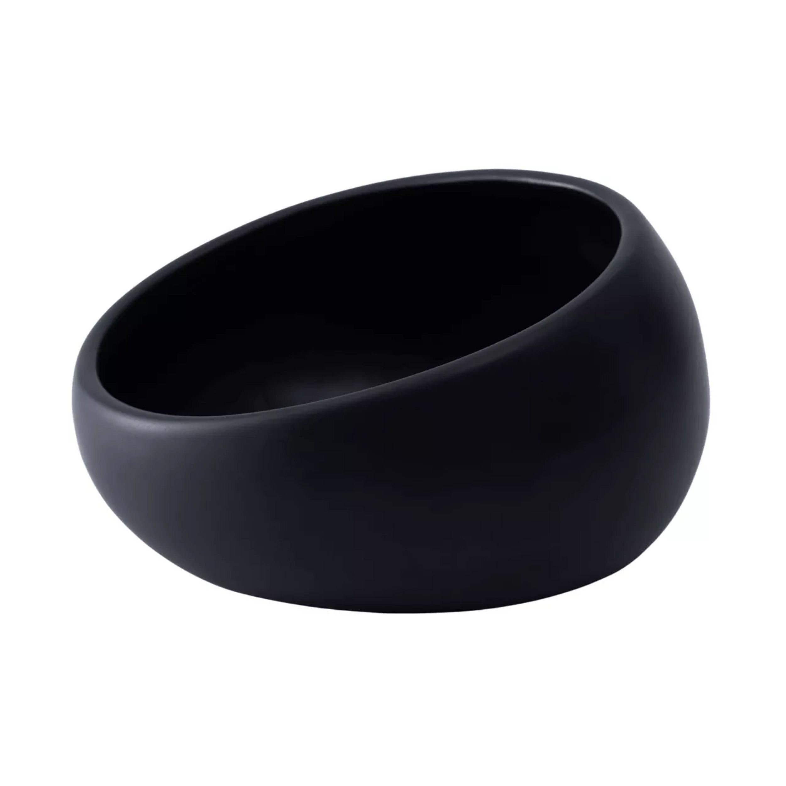 saustrum, kom, marineblauw, mat, decoratief