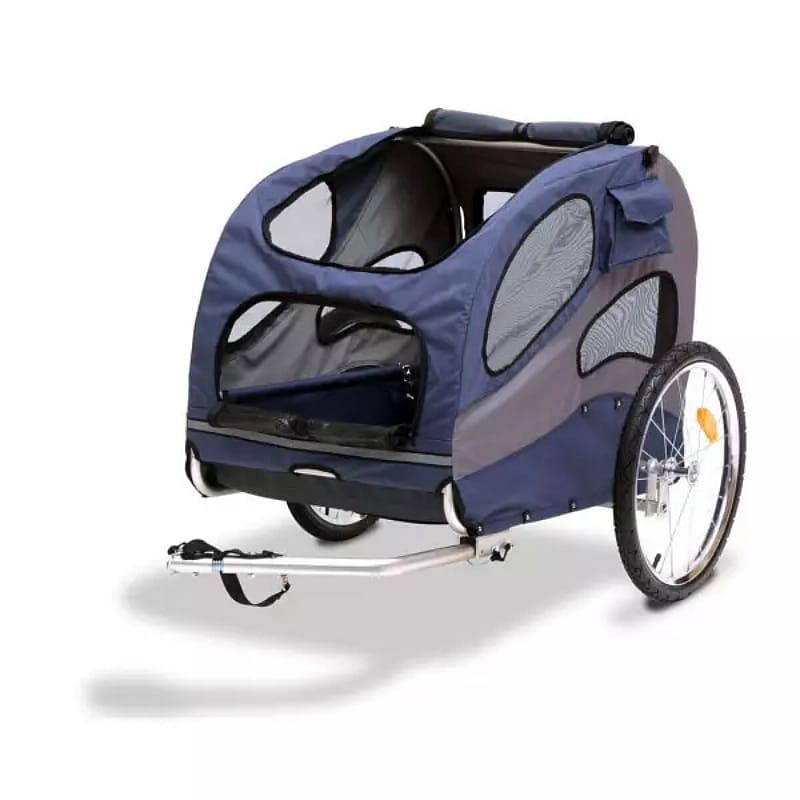 Happy Ride Aluminium Dog Bicycle Trailer Blauw