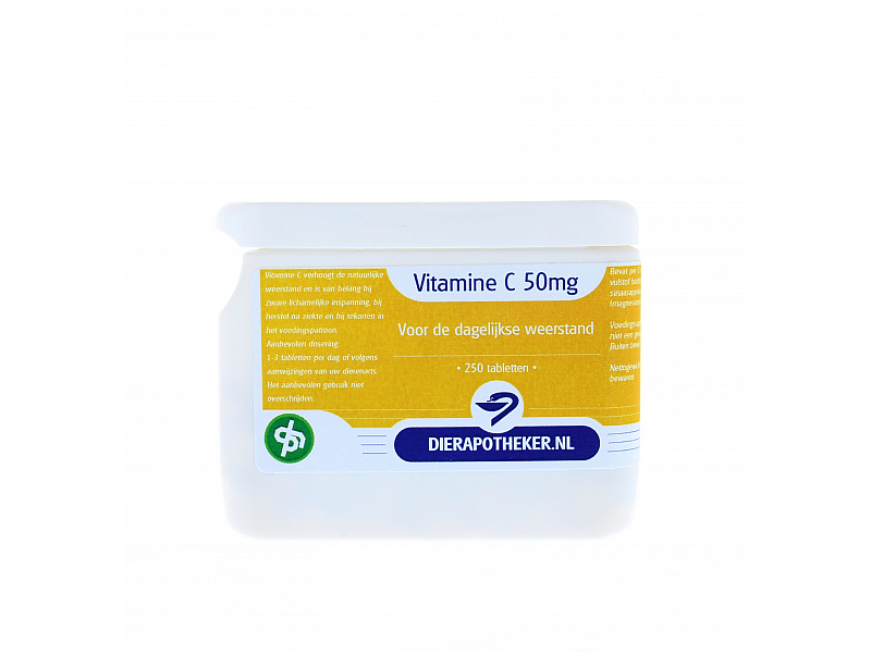 Dierapotheker Huisdierenmerk Vitamine C 50 mg ca. 250 tabletten