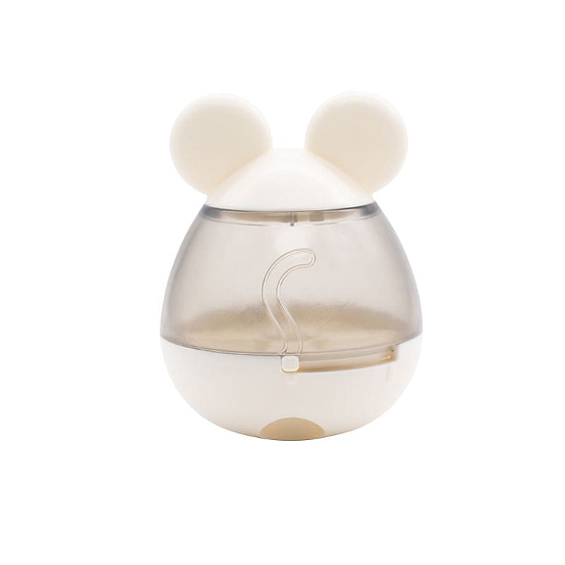 babyfles, muis-ontwerp, transparant lichaam, witte dop, elegant ontwerp