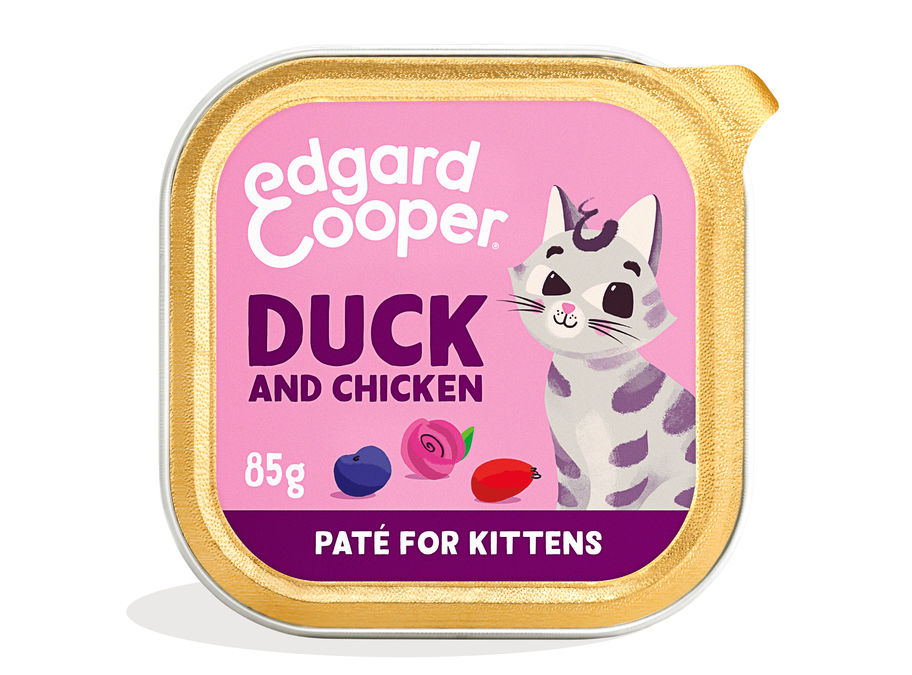 Edgard & Cooper Kuipjes Eend en Kip Pate Kitten 16 x 85 gram
