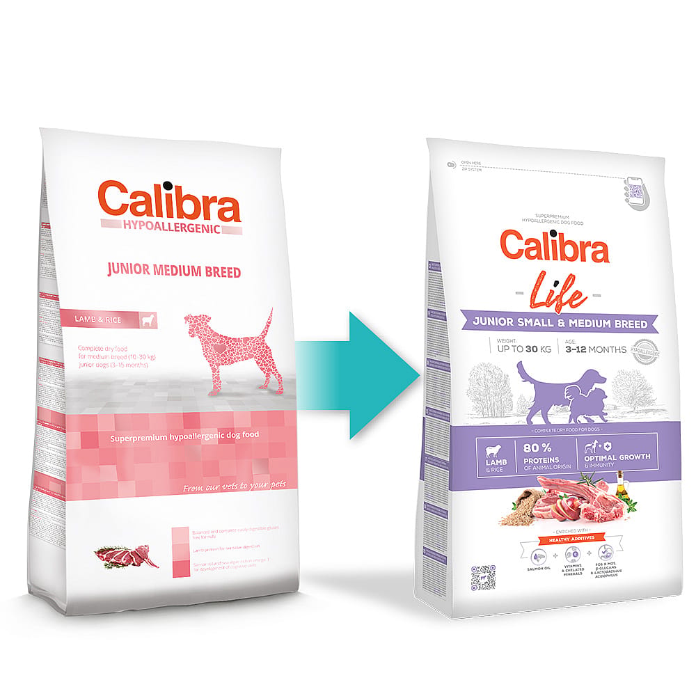 Calibra Hond Life Junior Small en Medium Breed Lamb
