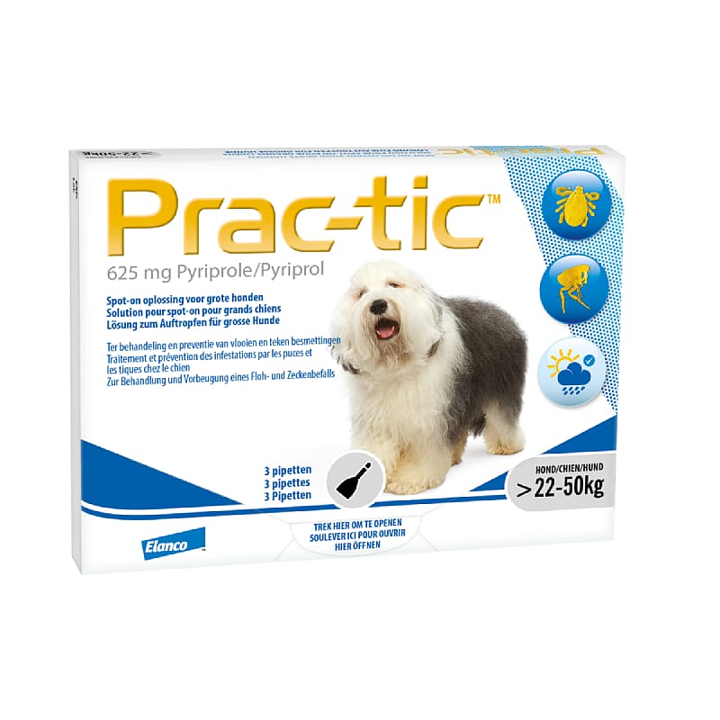 Prac-tic Hond Hond 22 tot 50 kg - 3 pipetten