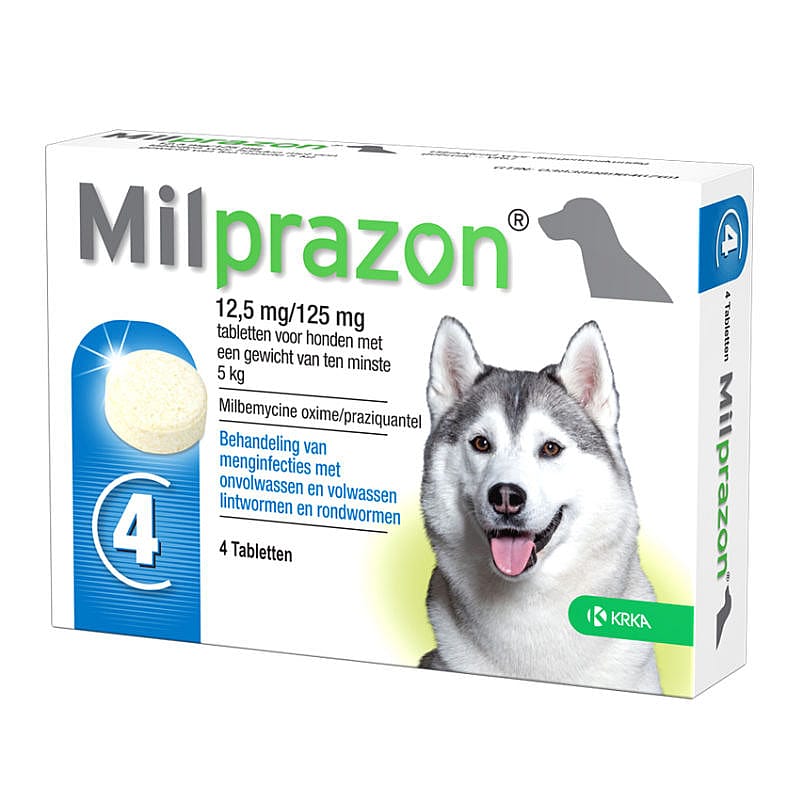 Milprazon Ontwormingstablet Grote Hond 4 tabletten