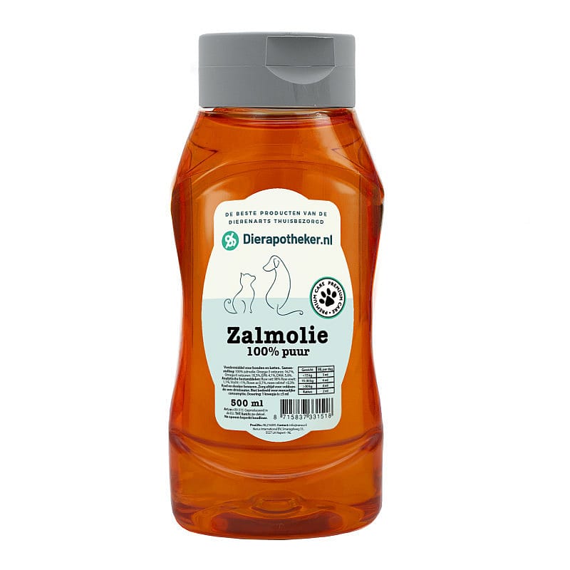 Dierapotheker Zalmolie Puur – Voor natuurlijke ondersteuning van binnenuit 500 ml
