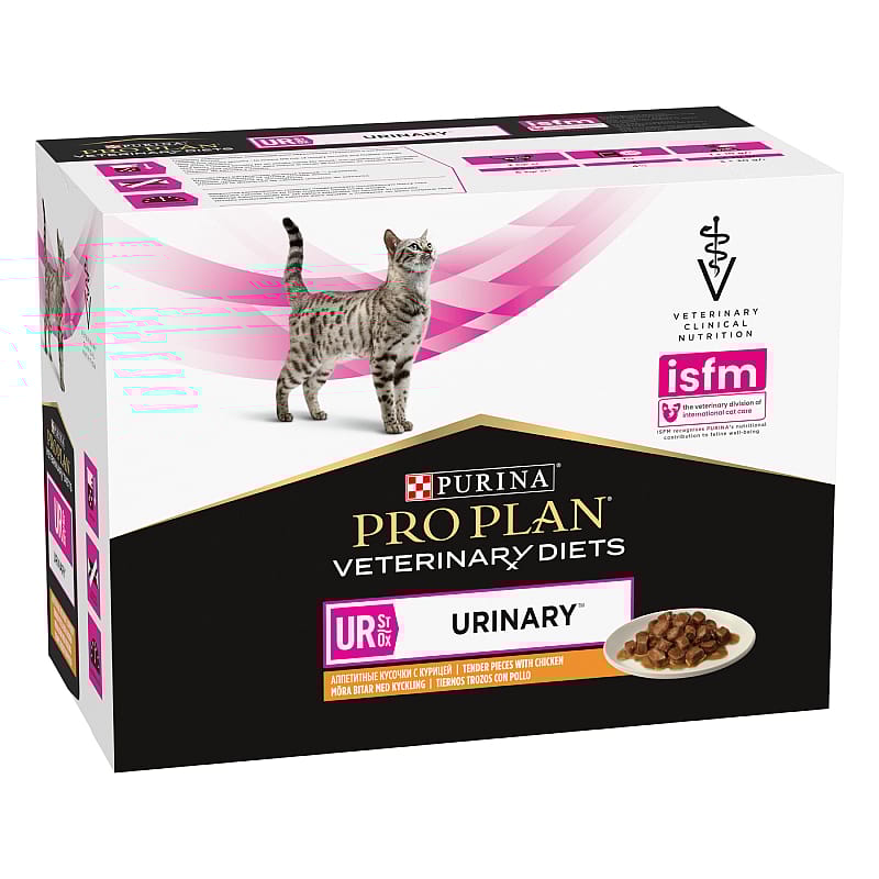 Purina Pro Plan Veterinary Diets Feline UR Urinary Kattenvoer CiG Kip - 10 x 85 gram