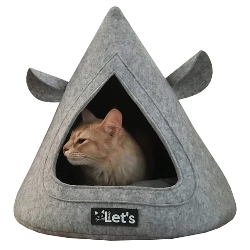 Let's Sleep Pet Cave Teepee Grijs