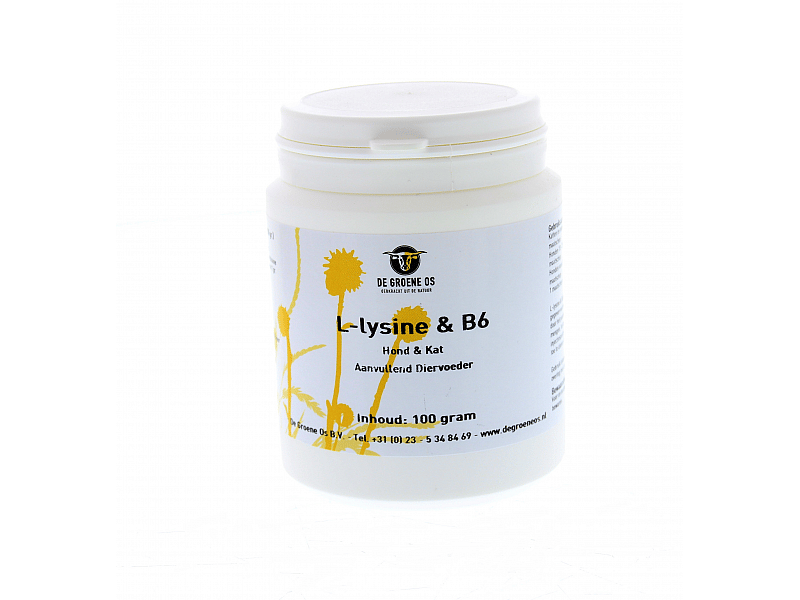 Groene Os L-Lysine & Vitamine B6 Hond Kat 100 gram