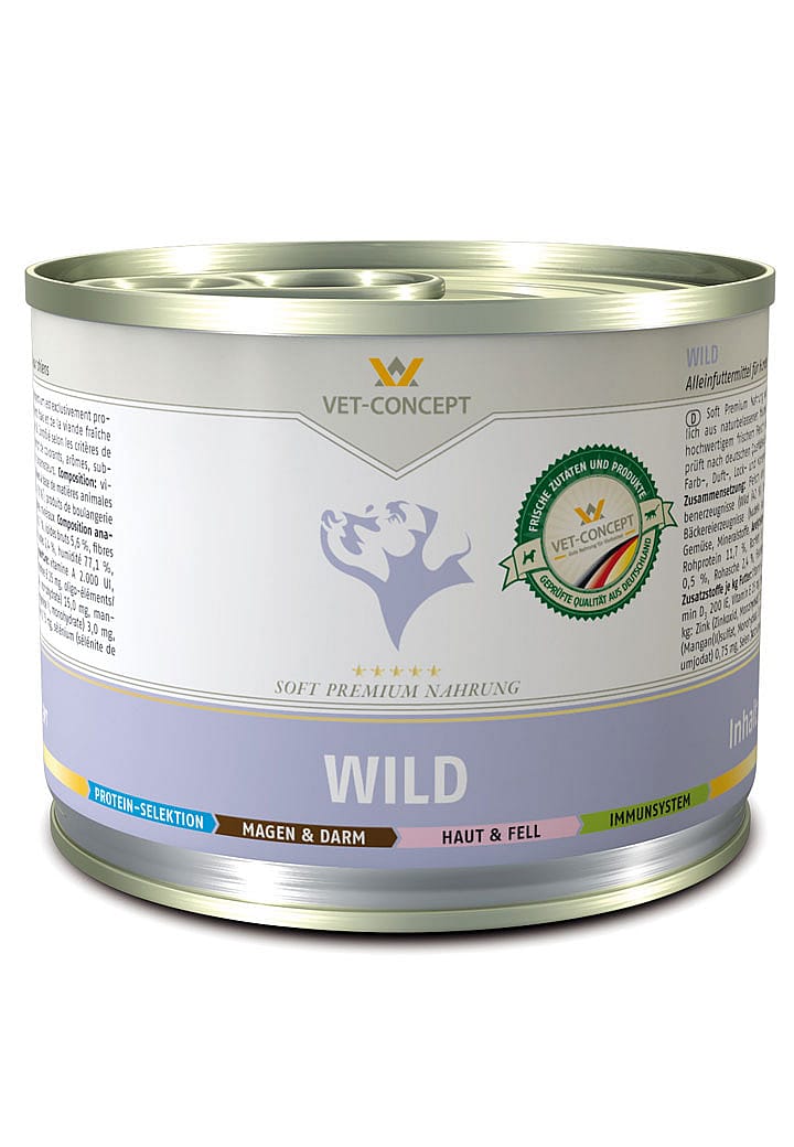 Vet-Concept Wild Hondenmenu 6 x 400 gram blikjes - Wild