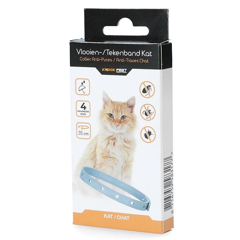 Knock Pest Vlooien/Tekenband Kat - 35 cm