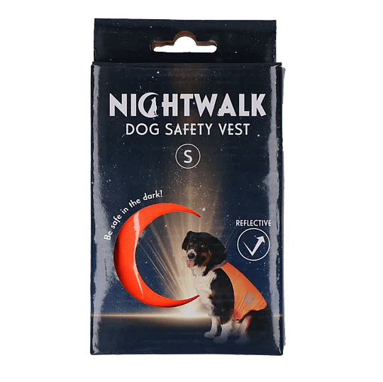Nightwalk Safety Vest Dog Oranje - Maat Small