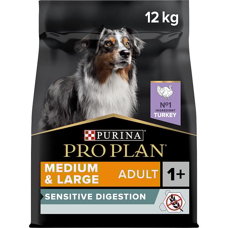 Purina Pro Plan Medium & Large Adult Graanvrij Sensitive Digestion Hondenvoer Kalkoen 12 kg