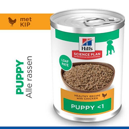 puppy food, blik?, hondenvoer, kip, paté, nat, blikvoer?, groene label