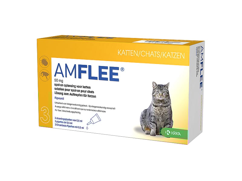 Amflee Spot On Kat 50 mg - 3 pipetten