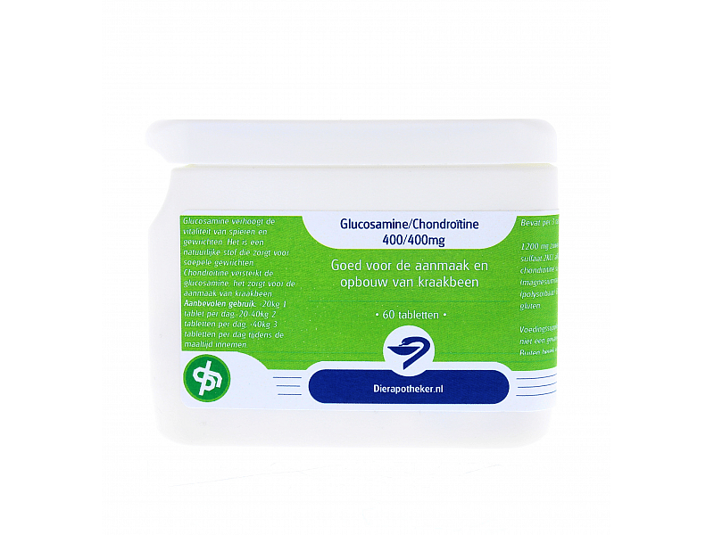 Dierapotheker Huisdierenmerk Glucosamine-Chondroitine 400-400 mg ca. 60 tabletten