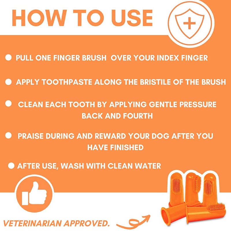 DogsLife Silicone Finger Toothbrushes Hond Kat 5 stuks