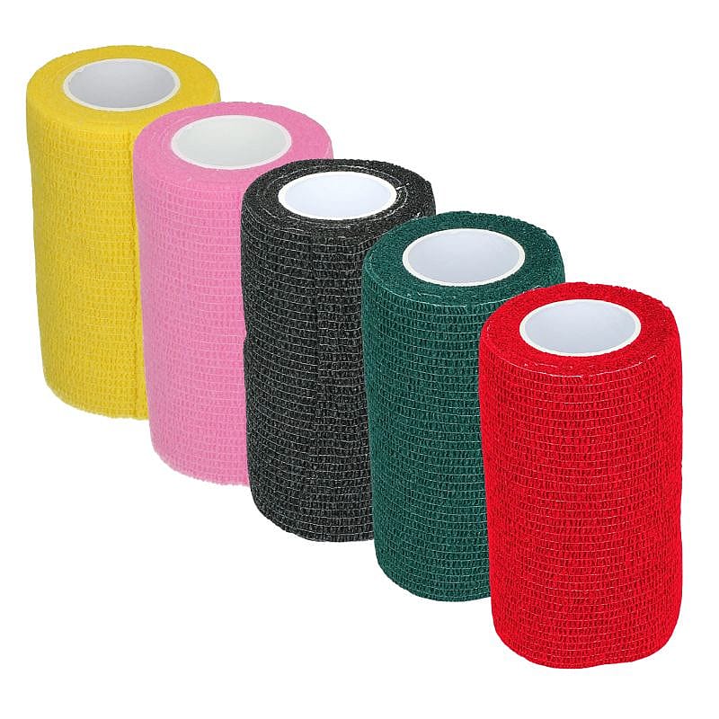 gaasband, klevend, groen, gaasbandage, kleurig bandage