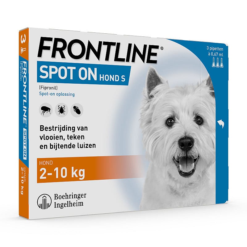 Frontline Spot on Hond 3 pipetten - 2-10 kg