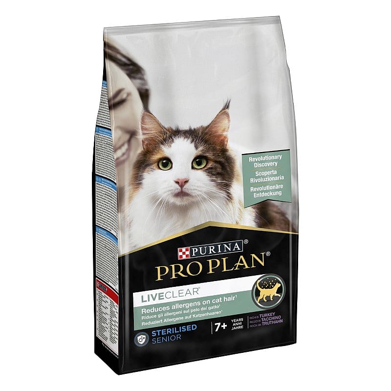 Purina Pro Plan LiveClear Sterilised Senior 7+ Allergeen-reducerend Kattenvoer 1.4 kg