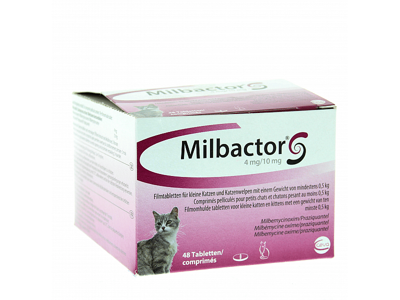 Milbactor Ontwormingstablet Kat 48 tabletten - Kleine kat en kitten