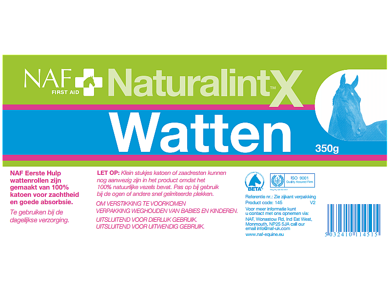 NAF NaturalintX Wattenrol 350 g – Onderlaag voor bescherming en wondverzorging