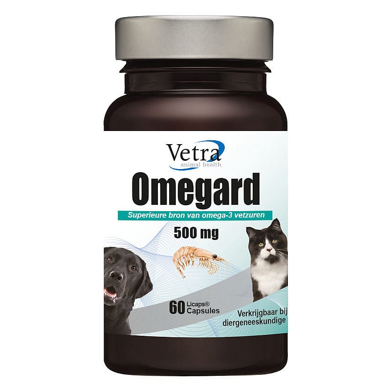 Vetra Omegard Krillolie Omega-3 Hond Kat 60 capsules