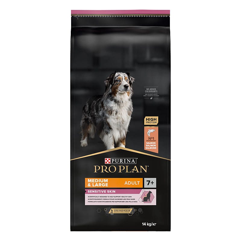 Purina Pro Plan Medium & Large Adult 7+ Sensitive Skin Hondenvoer Zalm 14 kg