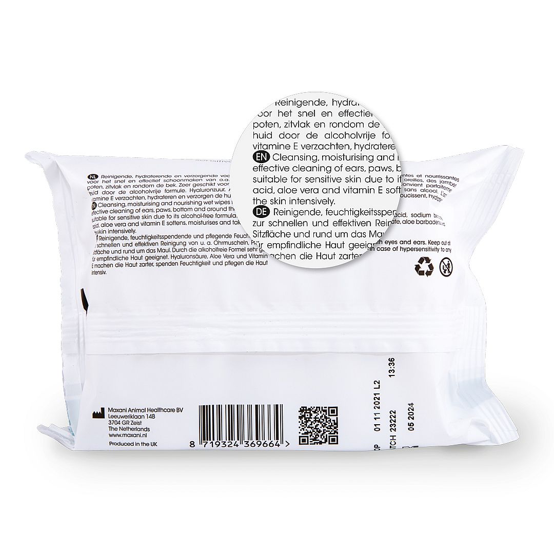 Maxani Regular Wipes Hond Kat 40 stuks